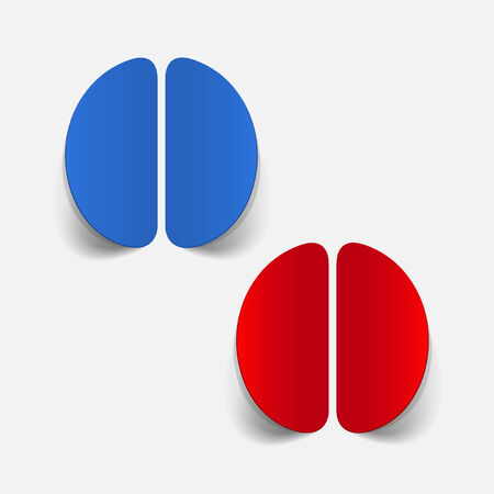 realistic design element: brain. Vector Illustrationのイラスト素材