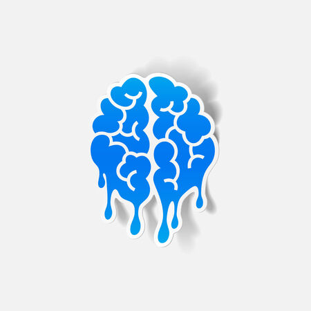realistic design element: brain drop. Vector Illustrationのイラスト素材