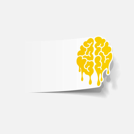 realistic design element: brain drop. Vector Illustrationのイラスト素材