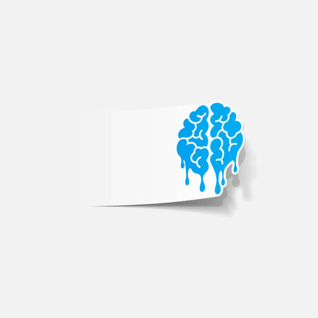 realistic design element: brain drop. Vector Illustrationのイラスト素材