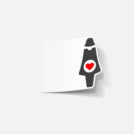 realistic design element: pregnant. Vector Illustrationのイラスト素材