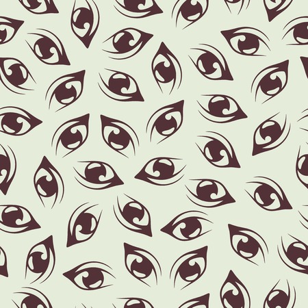 seamless background: eye. Style Illustration Design Patternのイラスト素材