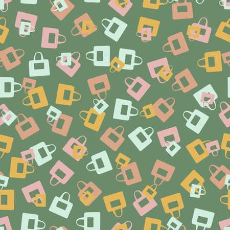 seamless background: bag. Style Illustration Design Patternのイラスト素材
