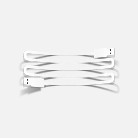 realistic design element: usb-cable. Vector Illustrationのイラスト素材