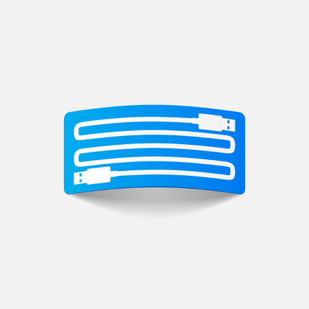 realistic design element: usb-plug. Vector Illustrationのイラスト素材