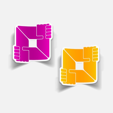 realistic design element: handshake. Vector Illustrationのイラスト素材