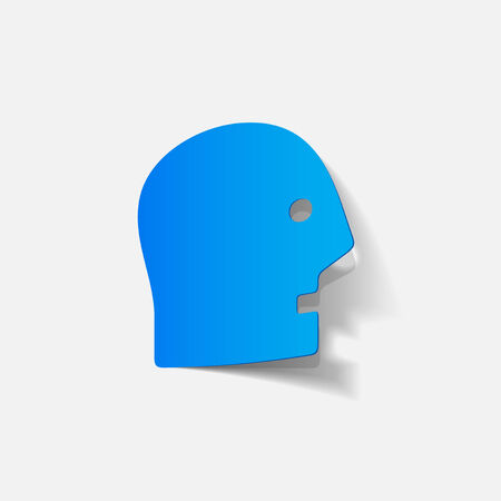 realistic design element: head face. Vector Illustrationのイラスト素材
