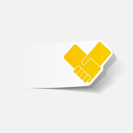 realistic design element: handshake. Vector Illustrationのイラスト素材