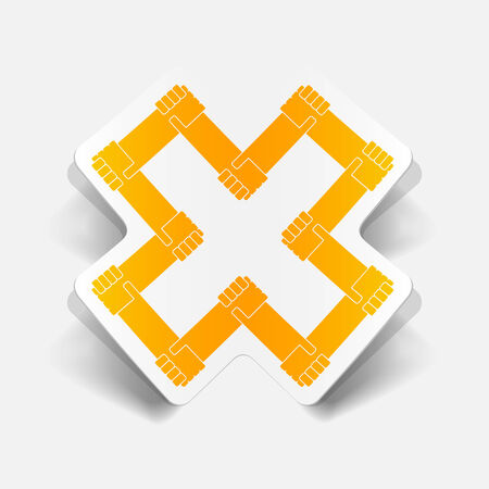 realistic design element: handshake. Vector Illustrationのイラスト素材