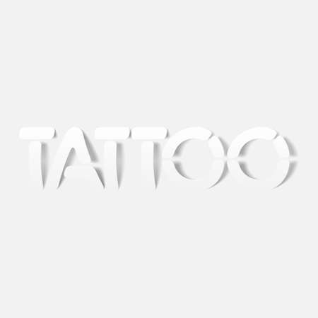 realistic design element: tattoo. Modern Graphic Illustrationのイラスト素材