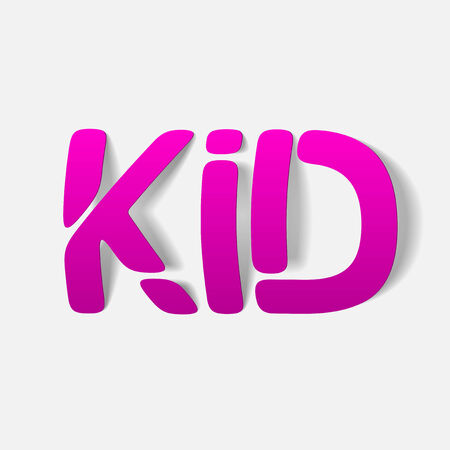 realistic design element: kid. Modern Graphic Illustrationのイラスト素材
