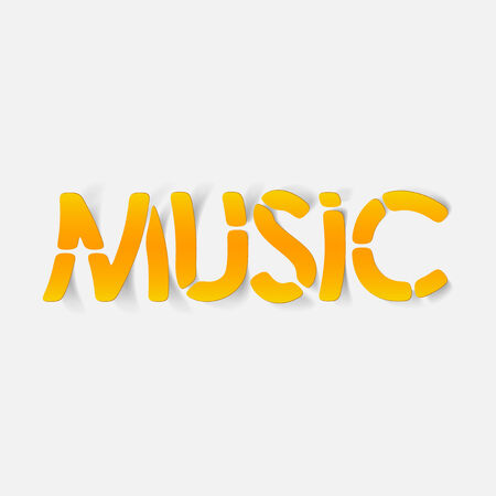 realistic design element: music. Modern Graphic Illustrationのイラスト素材