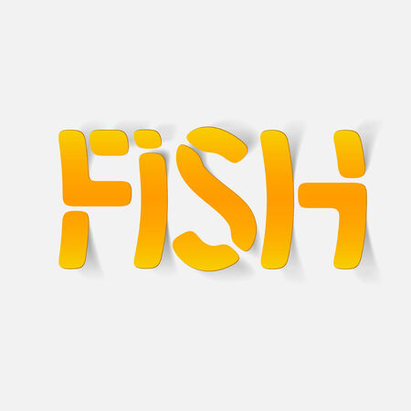 realistic design element: fish. Modern Graphic Illustrationのイラスト素材