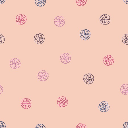 seamless background: brainのイラスト素材