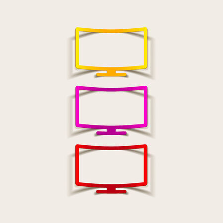 realistic design element: monitorのイラスト素材
