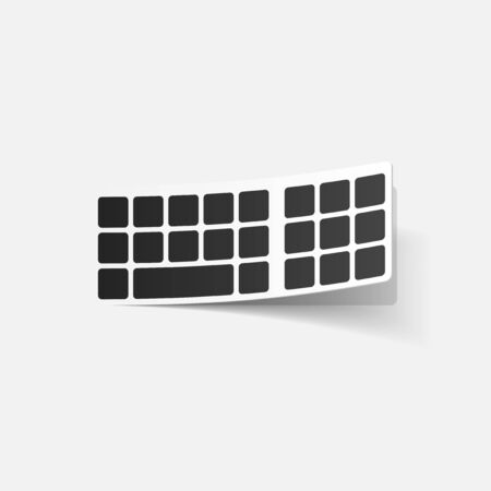 realistic design element: keyboardのイラスト素材