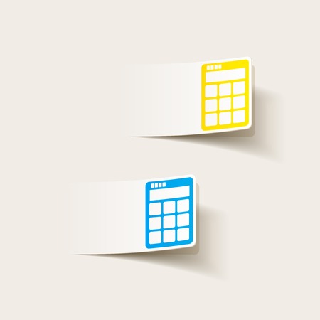 realistic design element: calculatorのイラスト素材