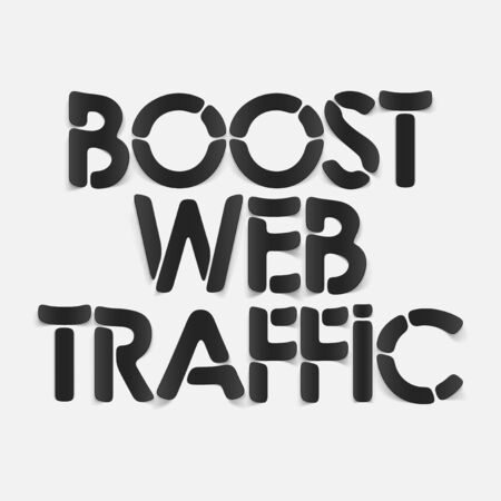 realistic design element: boost web trafficのイラスト素材
