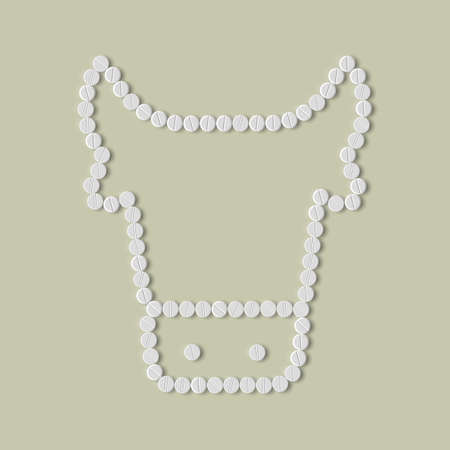 pill, tablet, cowのイラスト素材