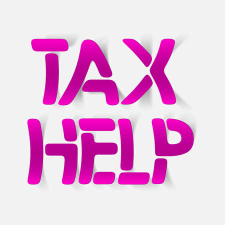 realistic design element: tax helpのイラスト素材