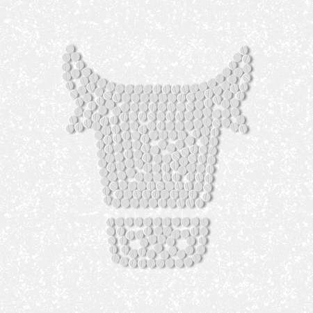 pill, tablet, cowのイラスト素材