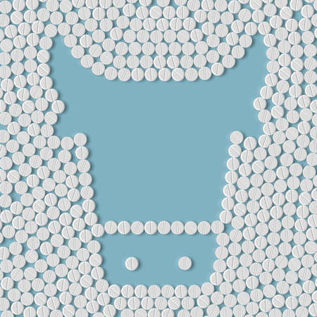 pill, tablet, cowのイラスト素材