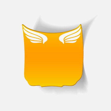 realistic design element: wingのイラスト素材