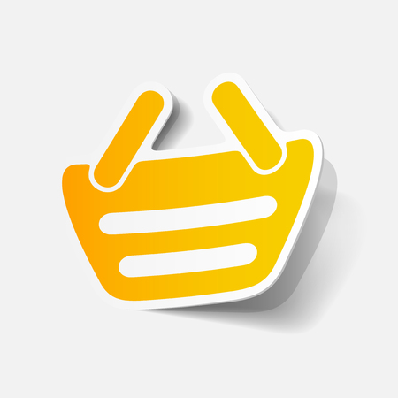 realistic design element: food basketのイラスト素材