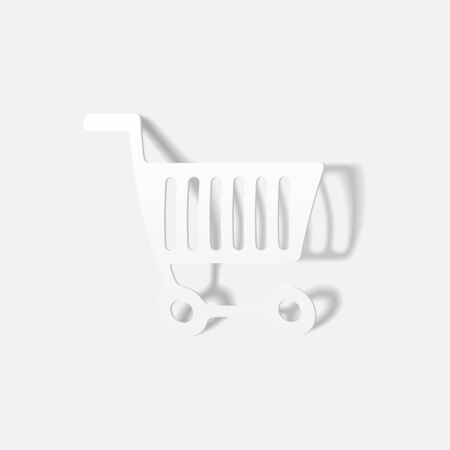 realistic design element: grocery cartのイラスト素材