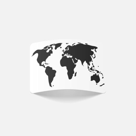 realistic design element: mapのイラスト素材