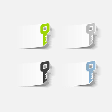 realistic design element: keyのイラスト素材