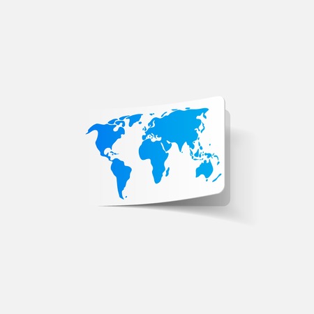 realistic design element: mapのイラスト素材