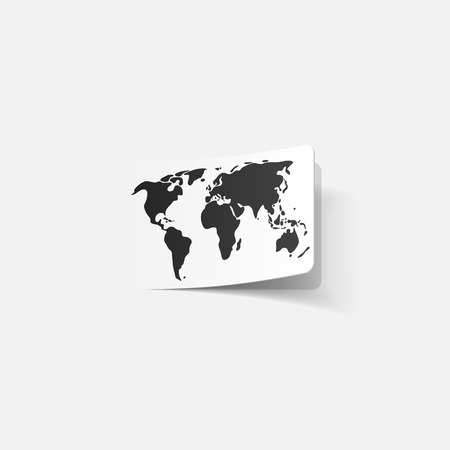 realistic design element: mapのイラスト素材