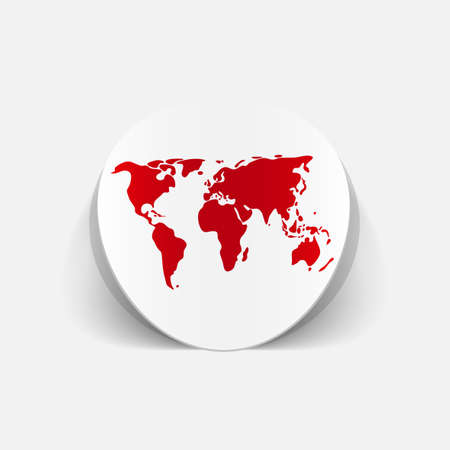 realistic design element: mapのイラスト素材