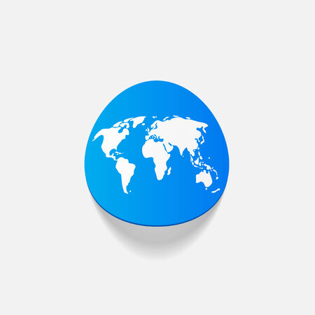 realistic design element: mapのイラスト素材