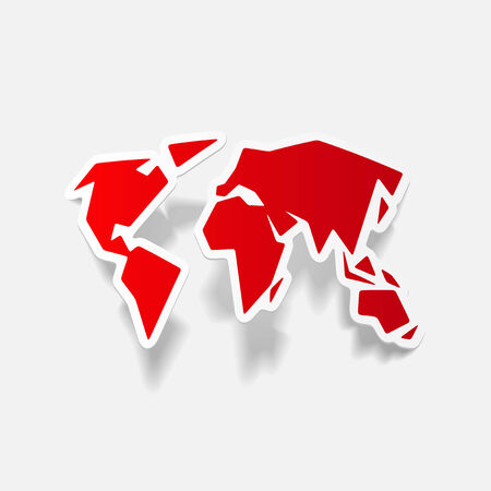 realistic design element: mapのイラスト素材
