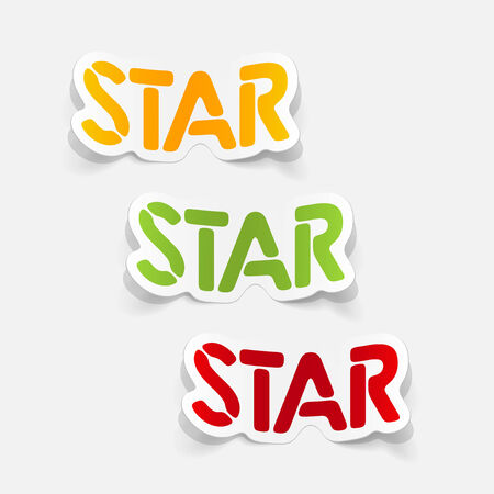 realistic design element: starのイラスト素材