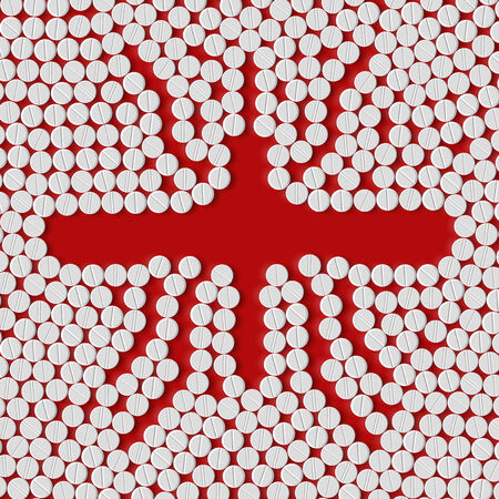 pills concept: mosquito, insectのイラスト素材