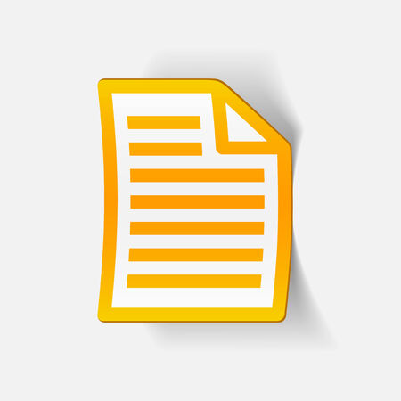 realistic design element: paper, a4のイラスト素材