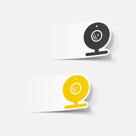 realistic design element: webcam, cameraのイラスト素材