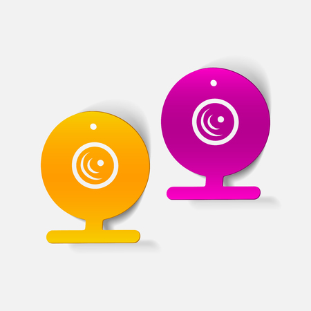 realistic design element: webcam, cameraのイラスト素材