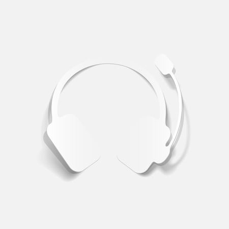 realistic design element: headphonesのイラスト素材