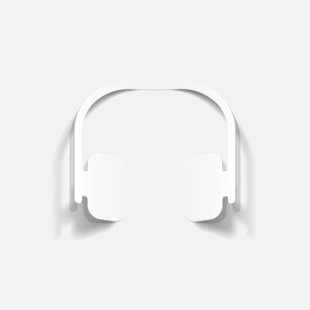 realistic design element: headphonesのイラスト素材