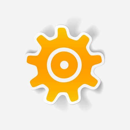 realistic design element: cogwheelのイラスト素材