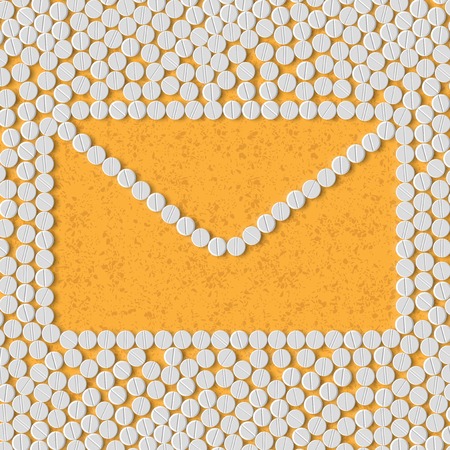 pills concept: newsletter, envelopeのイラスト素材