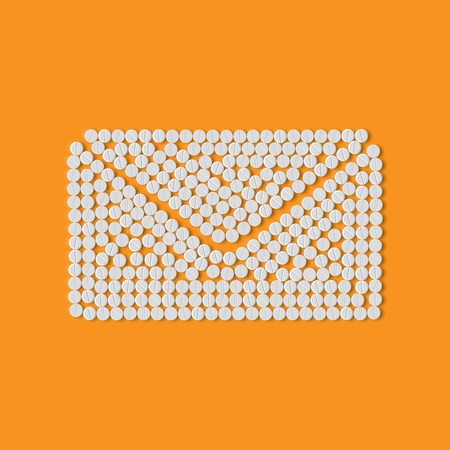 pills concept: newsletter, envelopeのイラスト素材