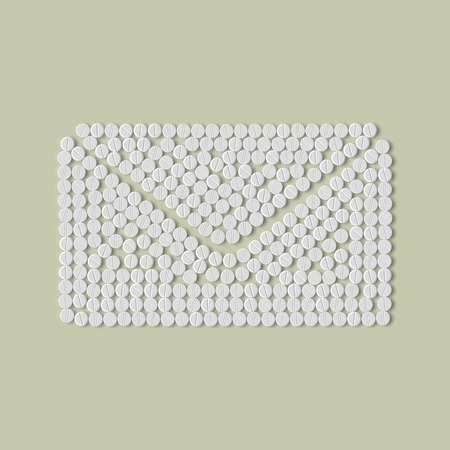 pills concept: newsletter, envelopeのイラスト素材