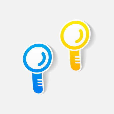 realistic design element: magnifierのイラスト素材
