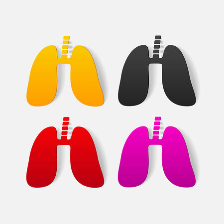 realistic design element: lung, medicalのイラスト素材