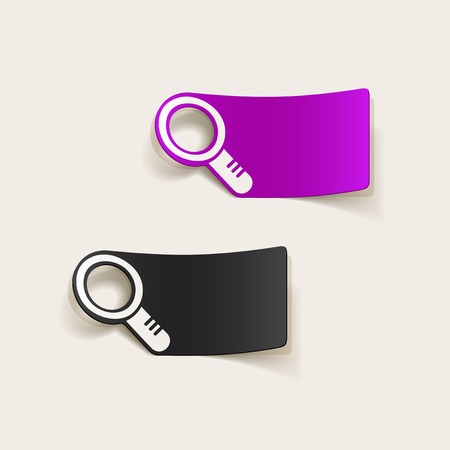 realistic design element: magnifierのイラスト素材